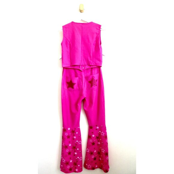 Spirit Halloween Barbie Movie Cowgirl Outfit Costume Hot Pink Adult SZ S - Picture 6 of 9